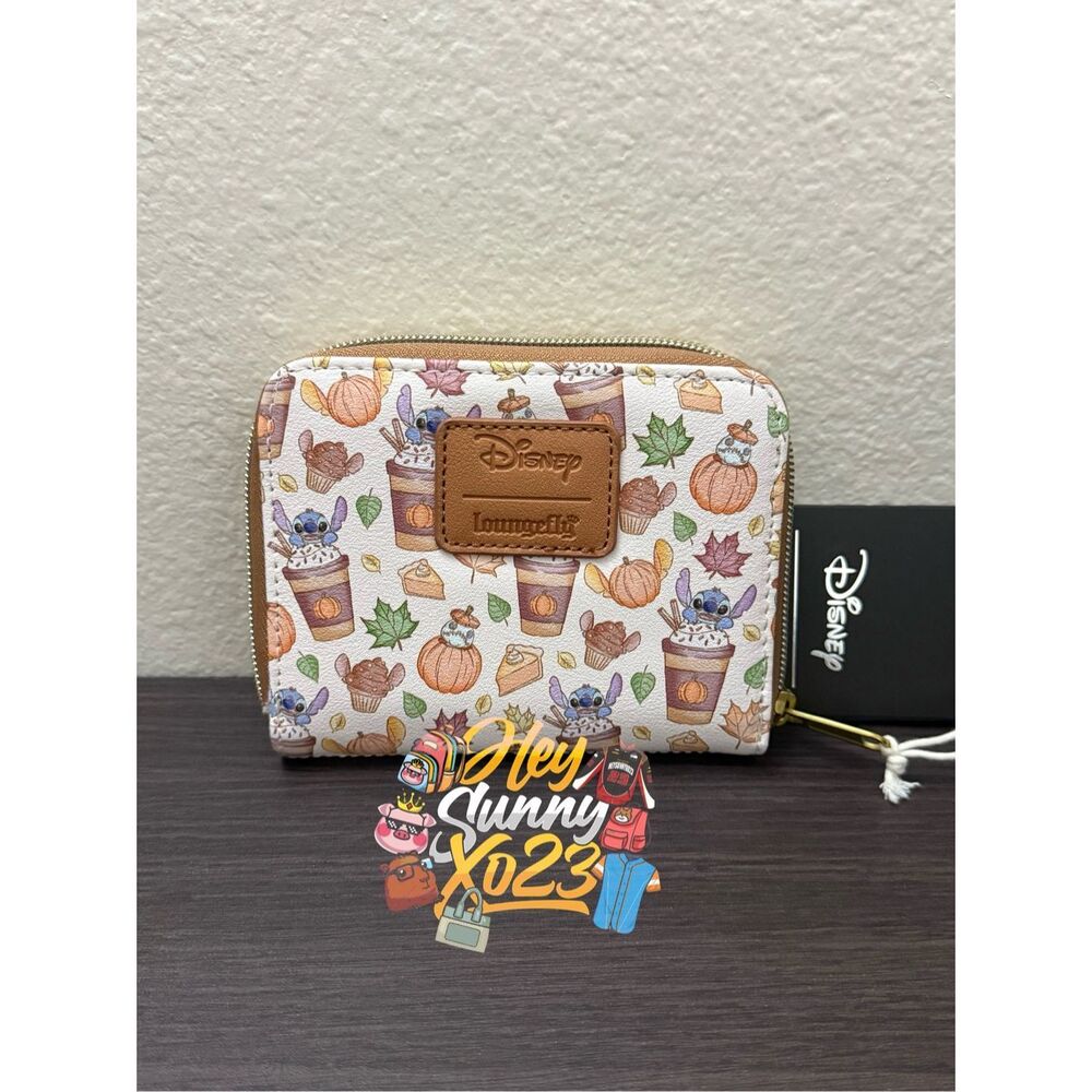 Loungefly Disney Stitch Pumpkin Spice Latte Zip Wallet